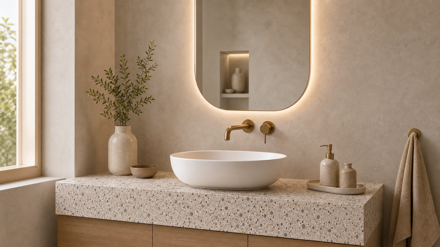 Ứng dụng terrazzo cho phòng tắm