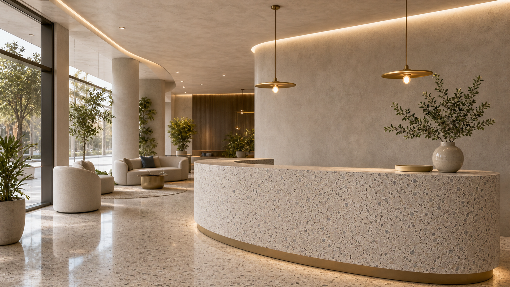 Ứng dụng terrazzo cho công trình thương mại