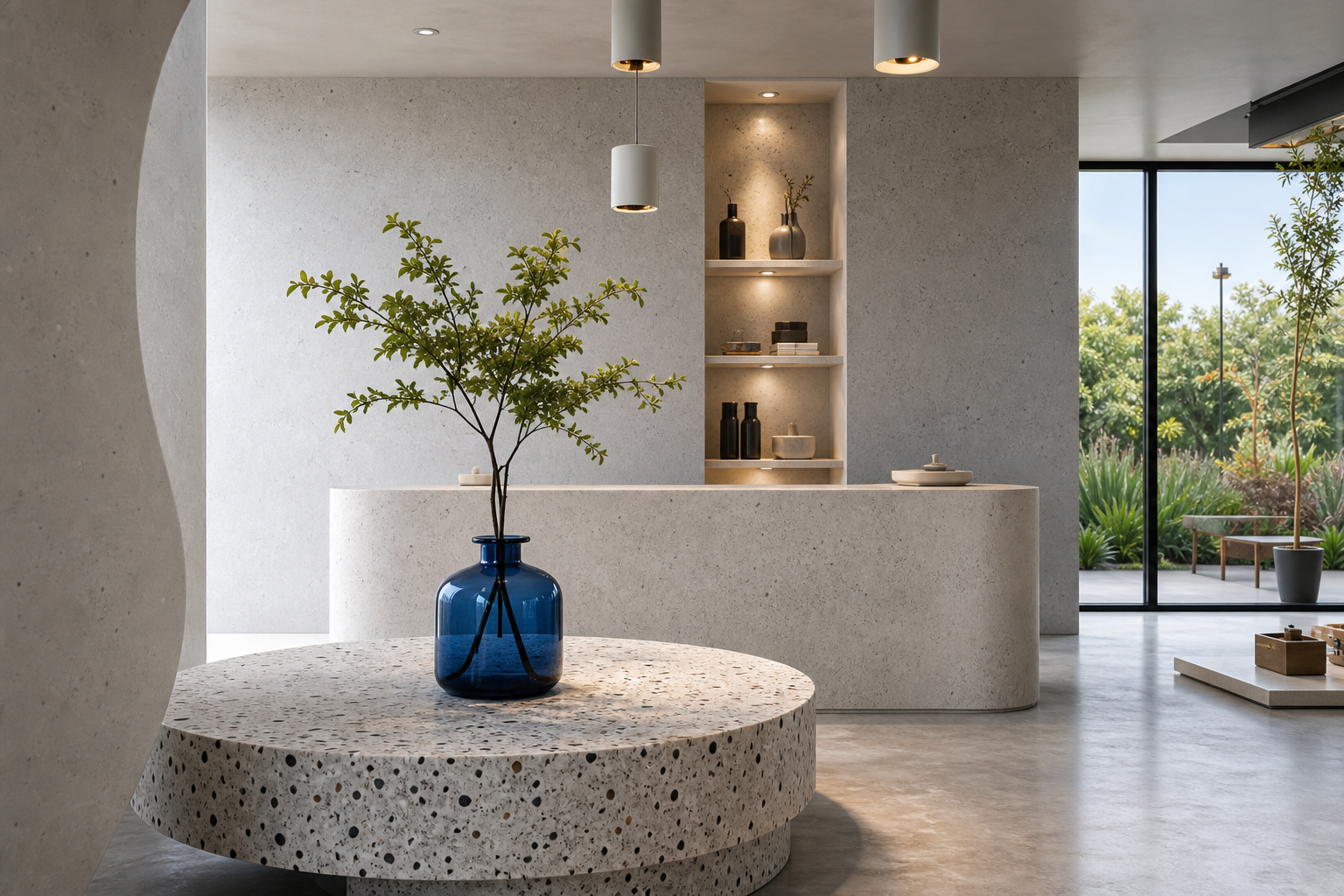Không gian nội thất bê tông Puci